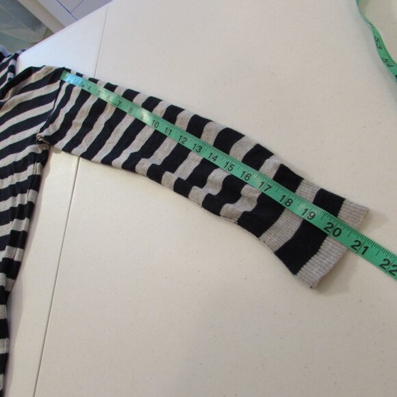 Banana Republic Super Soft "Cashmere-Like Cotton" Blue/Gray Stripe Turtleneck - Picture 13 of 16